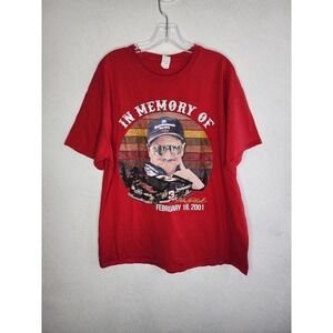 VTG 2001 Dale Earnhardt Nascar In Memory Of Red T-Shirt Size XL